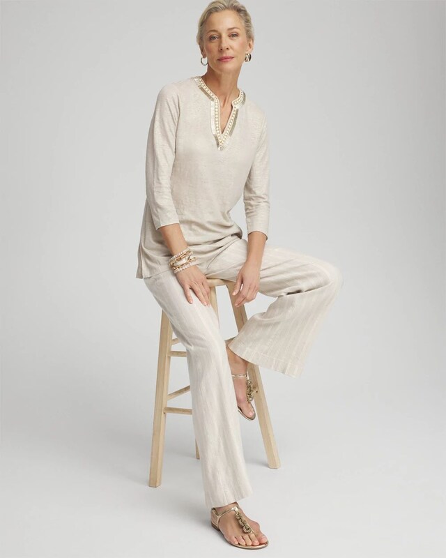 Linen Embellished Tunic - image 2